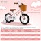 Pink Carbon Steel Kids Bike with Rubber Wheels, Handbrake and Training Wheels